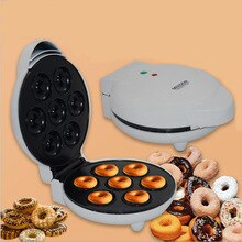 Mini Donut Making Machine Eieren Cake Bakken Ontbijt Wafel Elektrische Donut Maker EU plug Automatische Pannenkoek Donut Makers