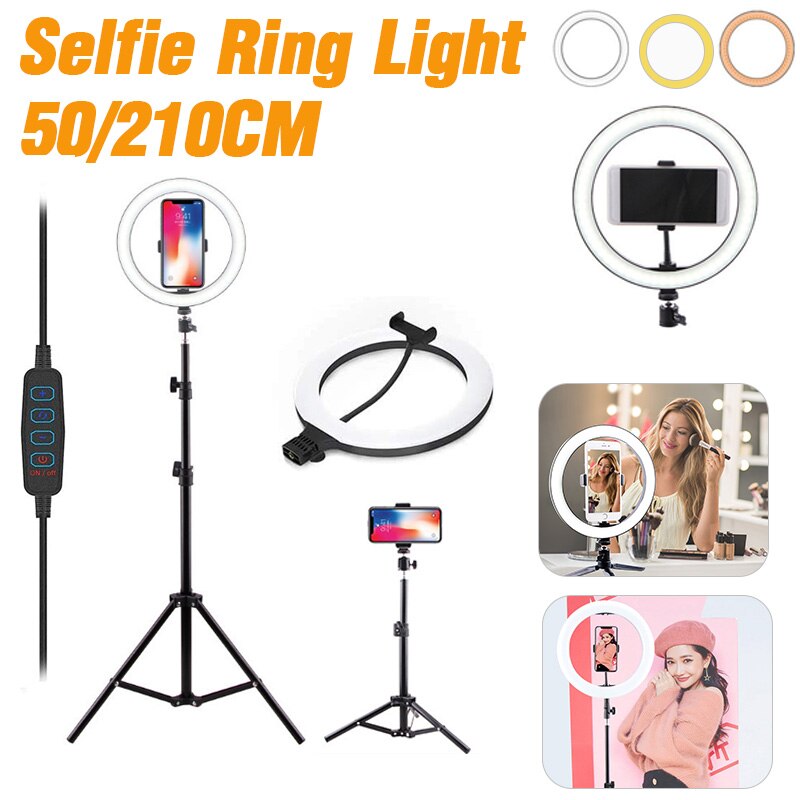 33 Cm Fotografie Led Selfie Ring Licht Dimbare Led Ring Licht Statief Telefoon Video Light Lamp Met 210 Cm Statief ring Licht Invullen