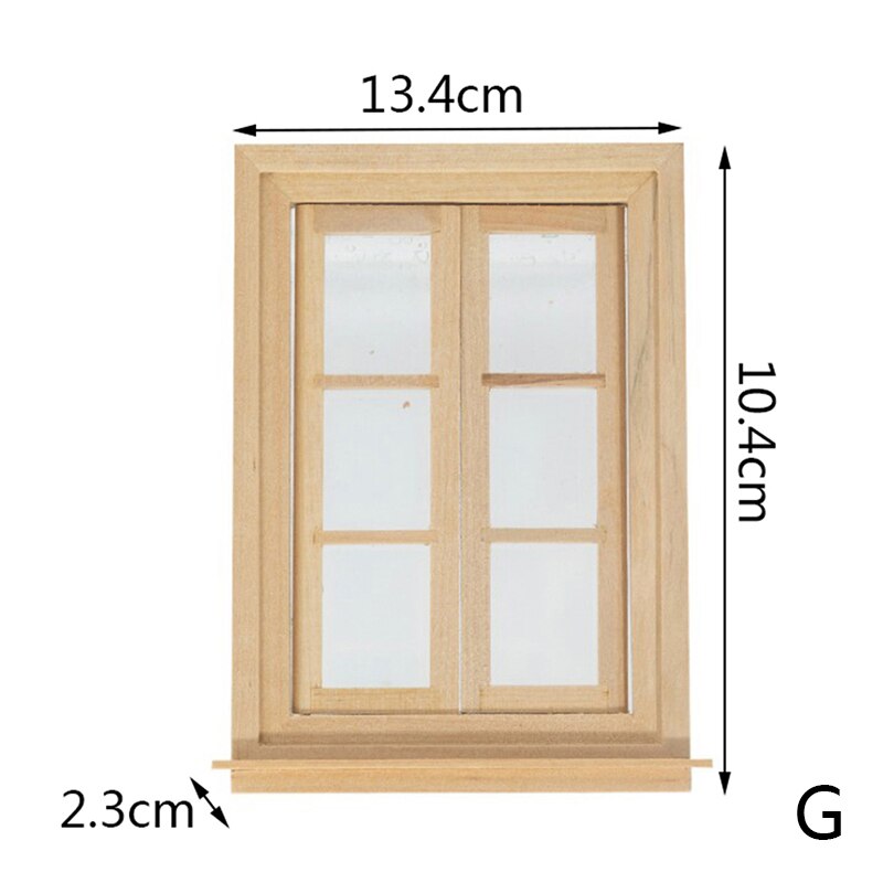 1: 12 Poppenhuis Mini Deur En Raam Vlakte Embryo Materiaal Model Accessoires Kan Worden Geschilderd En Gekleurde: G