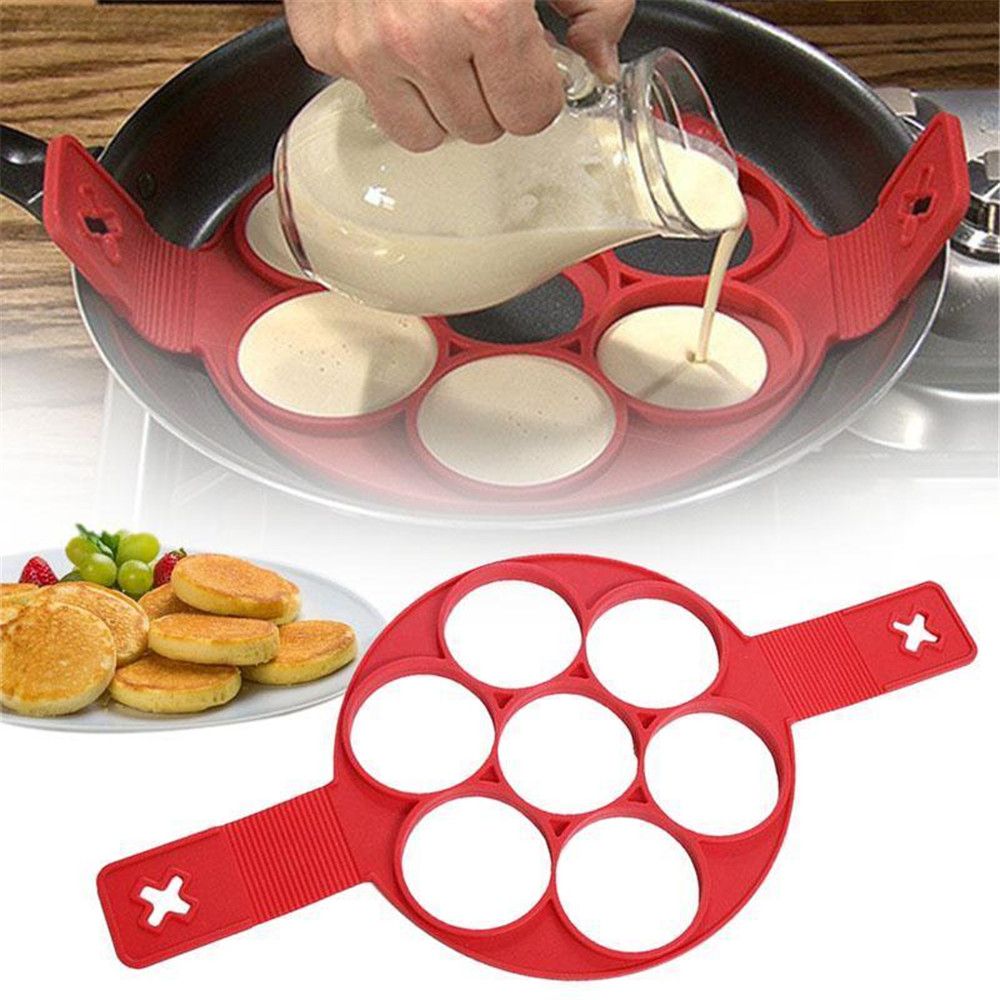 Non Stick Fantastische Ei Pannenkoek Maker 1Pcs Siliconen Ring Keuken Bakken Omelet Mallen Flip Fornuis Ei Ring Mold Pan gereedschap