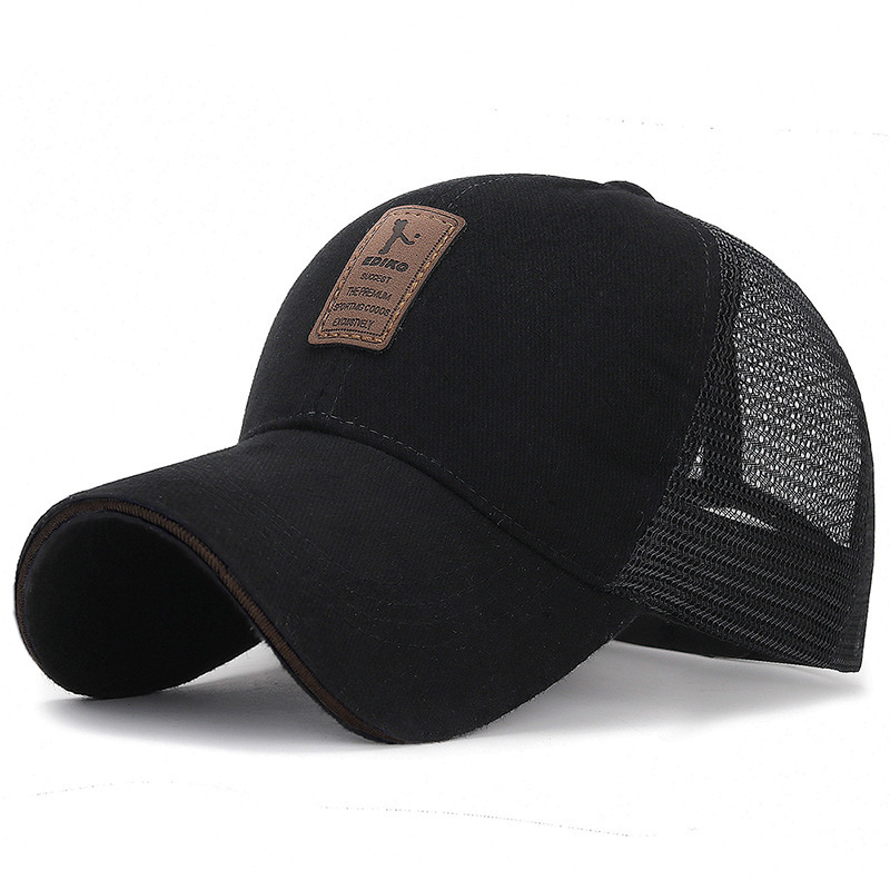 [northwood] sommer baseball kasket mesh kasket mænd kvinder ben snapback trucker cap solid far hat: Sort og kaffe
