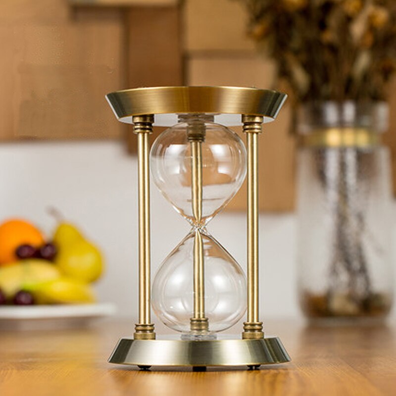 Empty Sand Glass Hourglass Time Hourglass Timer Metal Study Living Room Office Desktop Decoration Home Accessories