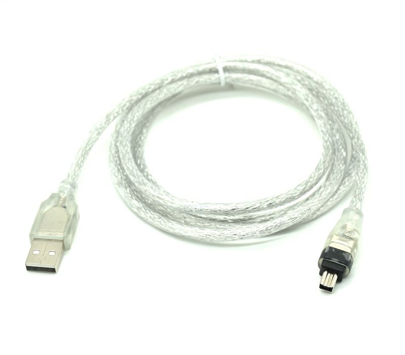 Usb Male Naar Firewire Ieee 1394 4 Pin Male Ilink Adapter Cord Firewire 1394 Kabel Voor Sony DCR-TRV75E Dv Camera kabel 120Cm