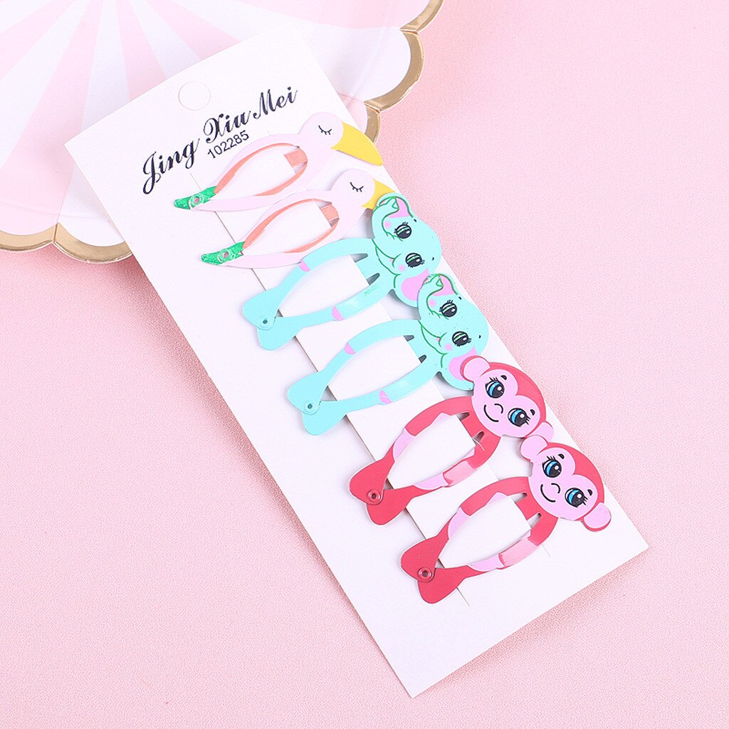 Kids Hair Pins Infant Baby Girls Cartoon Fruit Hairclip Hairpin Barrettes Headwear Set For Girls: F