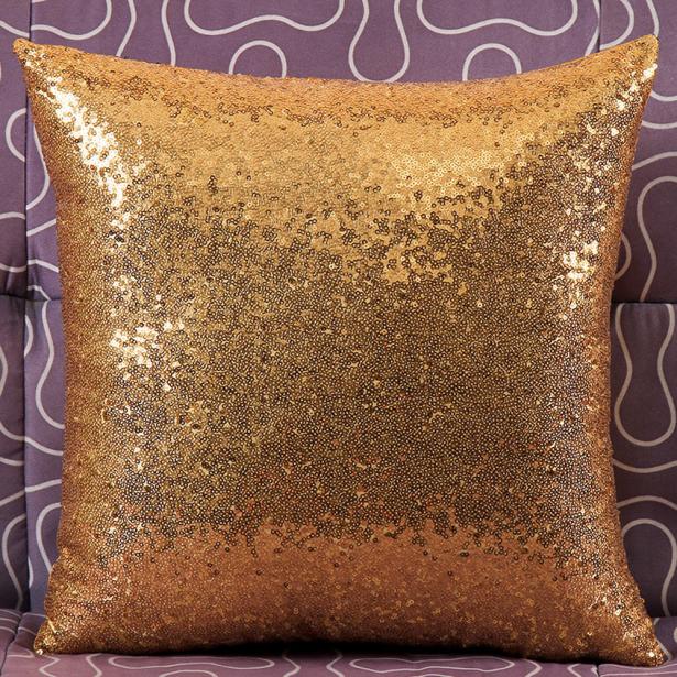 40*40cm enfärgad glitter paljett kuddfodral café bilbarnstol capa poszewki na poduszki dekoracyjne: Orange