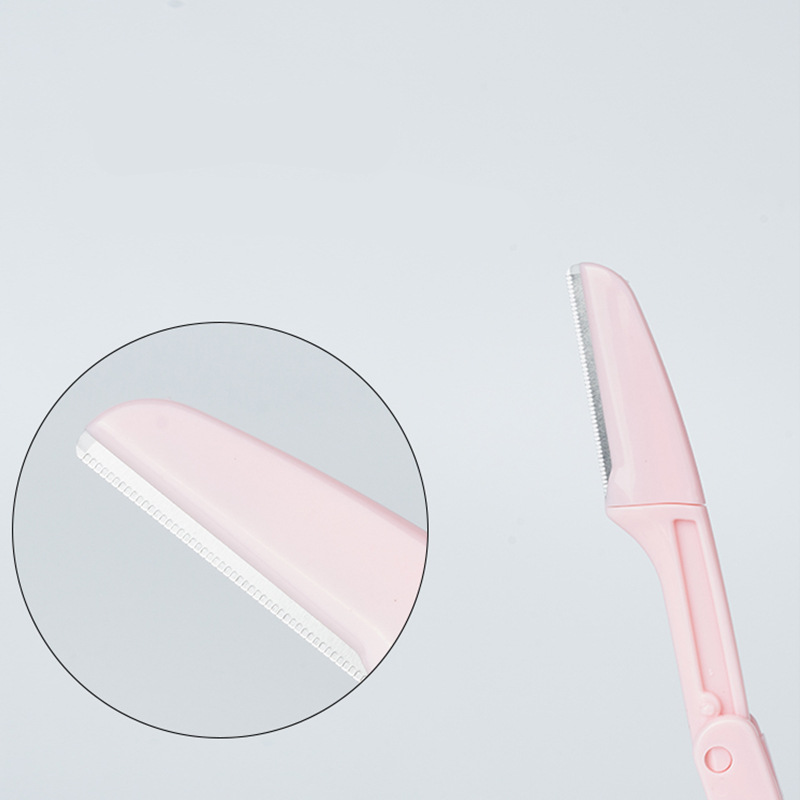 3PCS Draagbare Wenkbrauw Trimmer Veilig Wenkbrauw Shaper Opvouwbare Wenkbrauw Trimmer Scheermesje Scheermes vrouwen Makeup Tools