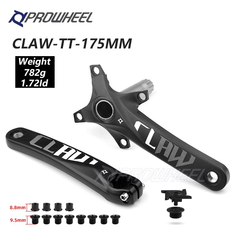 104BCD Mtb Fiets Crank Aluminium Met Bodem Fiets Crankstel 170/175Mm Mtb Crank Fiets Accessoires: CLAW 175mm