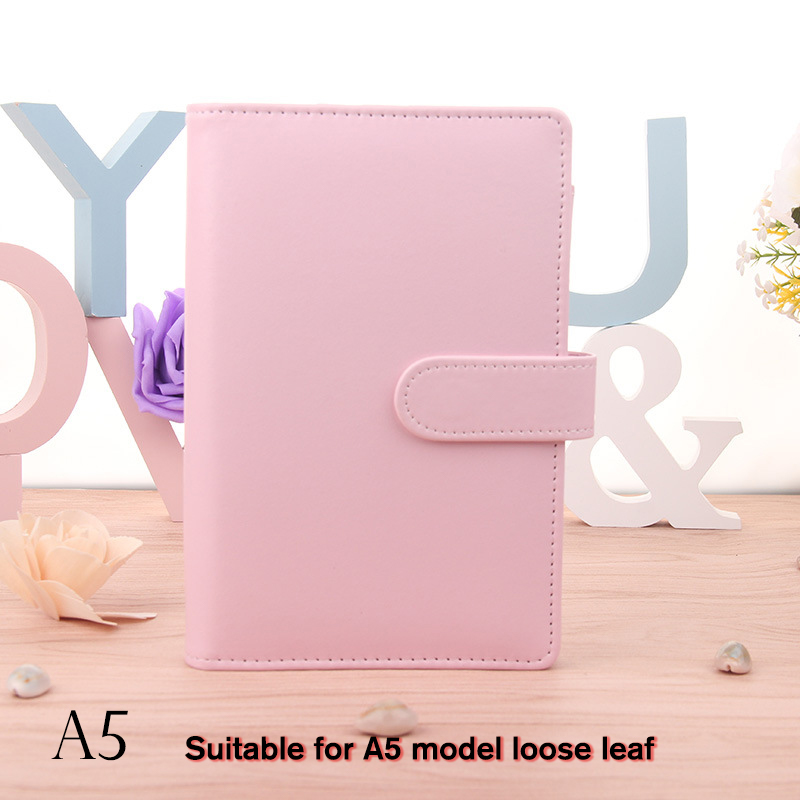 A6/A5 Notebook Diary Leather Case Personal Binder Plan Schedule Storage Folder: A5
