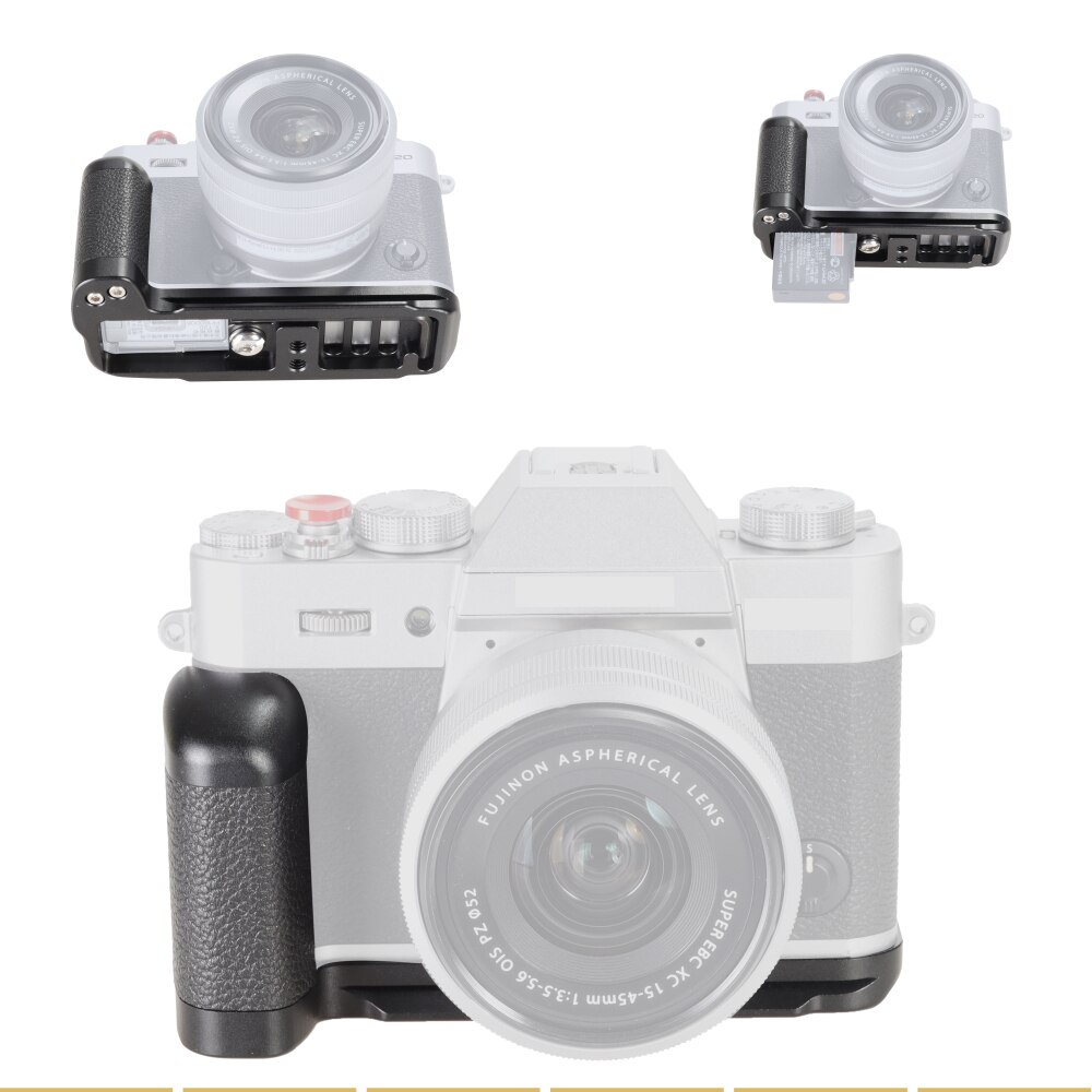 WEPOTO XT30 poignée en métal support à dégagement rapide poignée en cuir compatible avec Fuji XT30 XT20 XT10 remplace la poignée MHG-XT10 (C