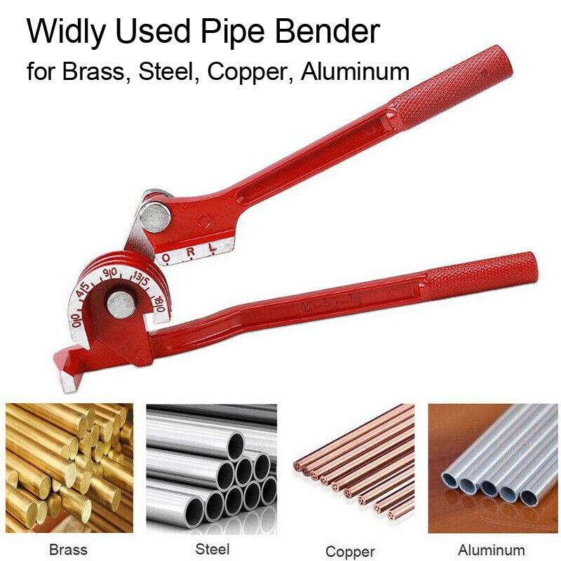 3 in 1 Copper Pipe Bender Hand Tool Bending Machine Manual Tube Bender for Brake Tubes 6mm 8mm 10mm 90/180 Degree Curving Pliers