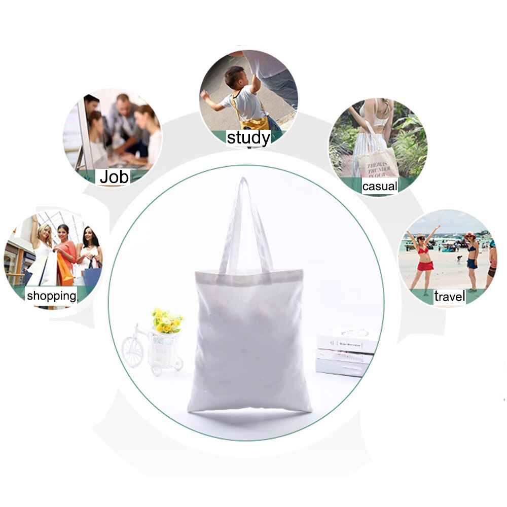 Femmes toile sacs Shopping Eco réutilisable pliable sac à bandoulière sac à main Totebag décontracté école étudiant sacs à bandoulière