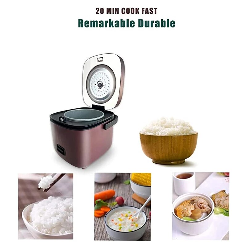 Mini Rice Cooker Multi-function Single Electric Rice Cooker Non-Stick Household Small Cooking Machine Make Porridge Soup EU