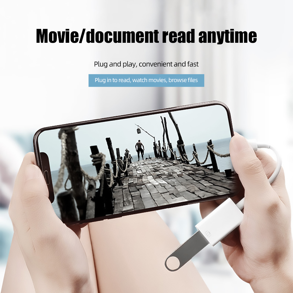 Konwerter Lightning na USB OTG Adapter do iPhone'a Mysz Klawiatura Ładowanie U Dysk Aparat fotograficzny Czytnik kart Konwerter danych Iphone Otg