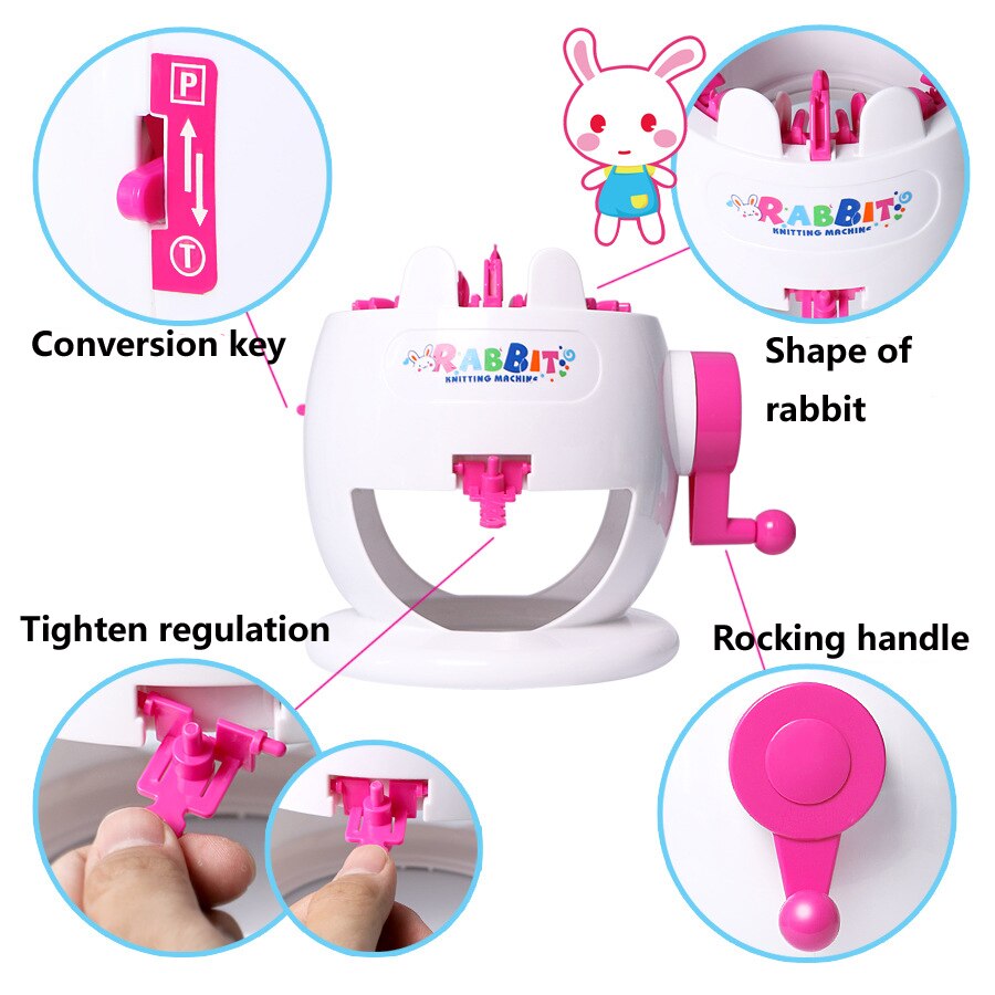 Mini máquina de tejer a mano, telar tejido para niños, juguete artesanal DIY para niñas, bufanda hecha a mano, sombrero, artes y manualidades, juguetes para niños