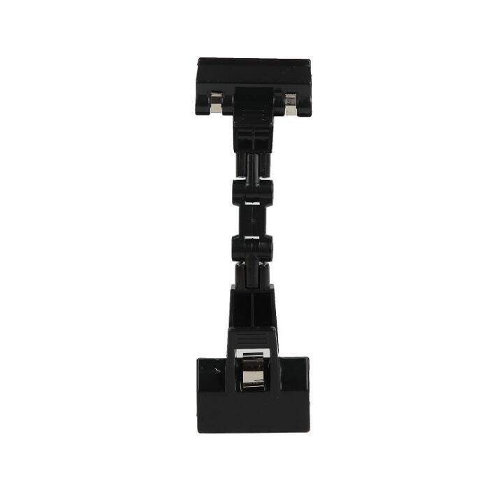XRHYY Plastic Draaibare Teken Clips POP Teken Houder Reclame Merchandise Display Teken Clip Draaibare POP Clip Stand Houder: Black