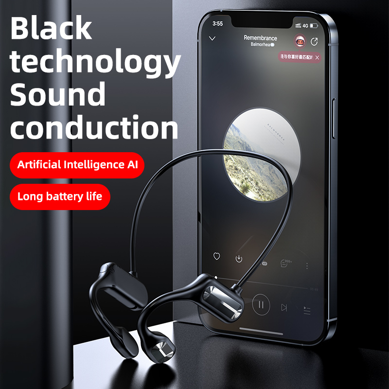 Uniwersalny zestaw słuchawkowy Bone Conduction bezprzewodowy zestaw słuchawkowy Stereo sport do laptopa Tablet Iphone Mini HIFI wodoodporny zestaw słuchawkowy