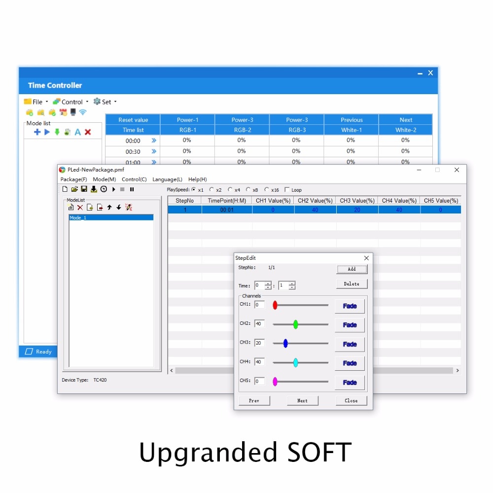 Verbeterde TC420 TC421 Tijd Programmeerbare 5 Ch Output Led Strip Licht Controller, Veel Gebruikt In Aquaria, aquarium, Plant Grow