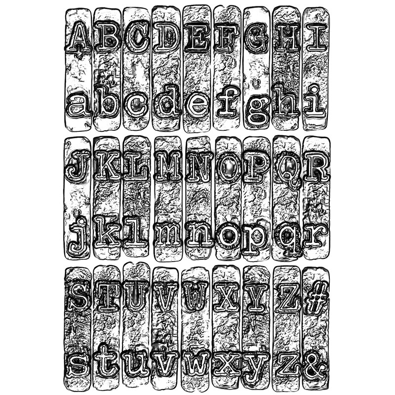 3D Embossed Folder For DIY Making English Alphabet Background Greeting Card Scrapbooking No Stamps Metal Cutting Dies