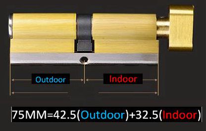 High performance safety door lock mul t lock cylinder brass cylinder lock: 75 42.5 32.5