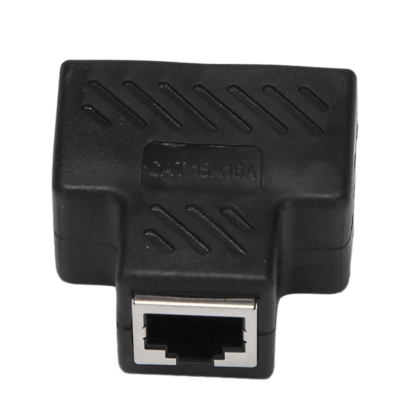 2 Port RJ45 Splitter Adapter LAN Network Ethernet Extender Connector Plug Lot 2Pcs