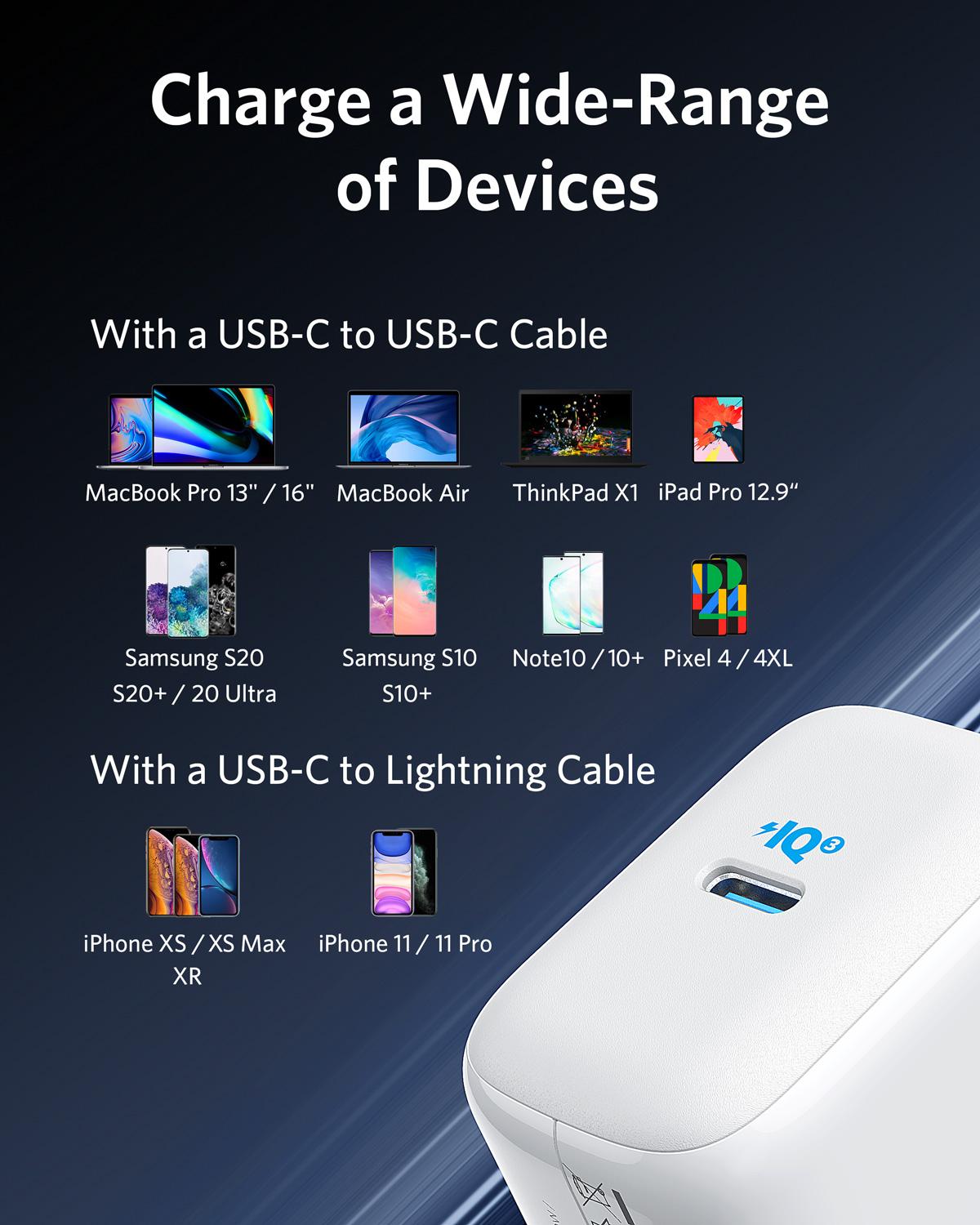 Os Recém-chegados! Carregador usb c, anker 65w piq 3.0 pps carregador rápido, powerport iii pod, para macbook, dell, iphone, galáxia e muito mais