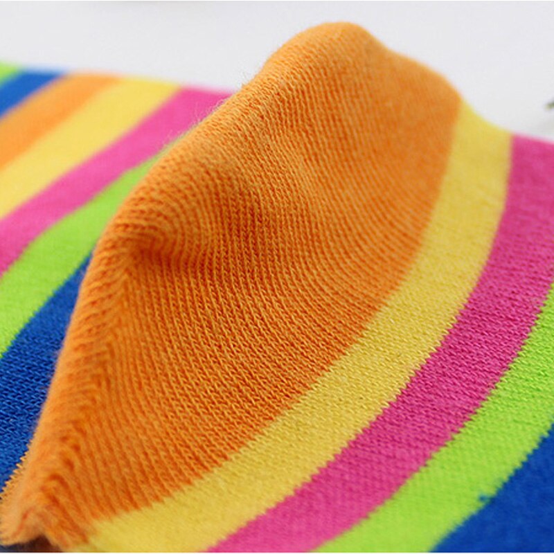 Goede Vrouwen Meisje Sokken Met Tenen Puur Katoen Gestreepte Kleurrijke Street Novelty Harajuku Gelukkig Vijf Vinger Sokken