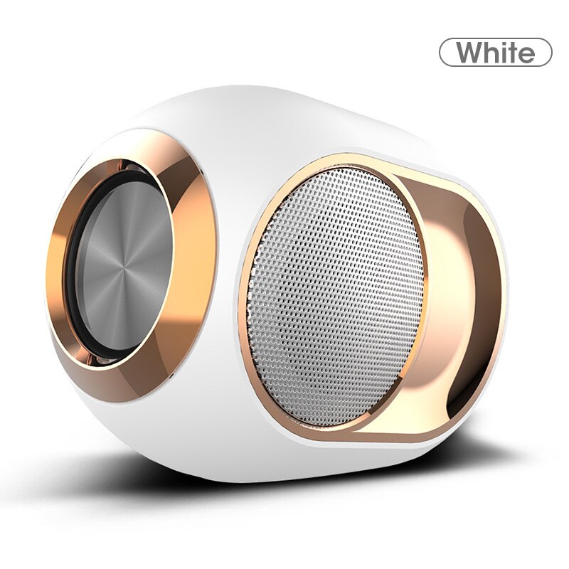 TWS Protable Speaker Box Bass Bluetooth Speaker Wireless Portable Outdoor Waterproof Bass Stereo Surround Sound: white