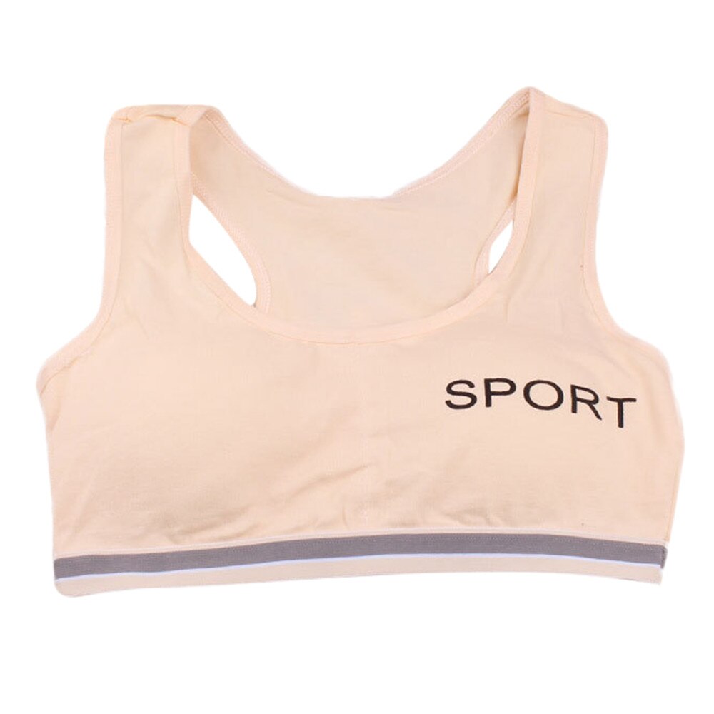 Tiener Beha Meisje Vest Kids Ondergoed Beha Vest Kinderen Ondergoed Sport Ondergoed Kleding Tiener Meisje Ondergoed Tiener Bras: Beige