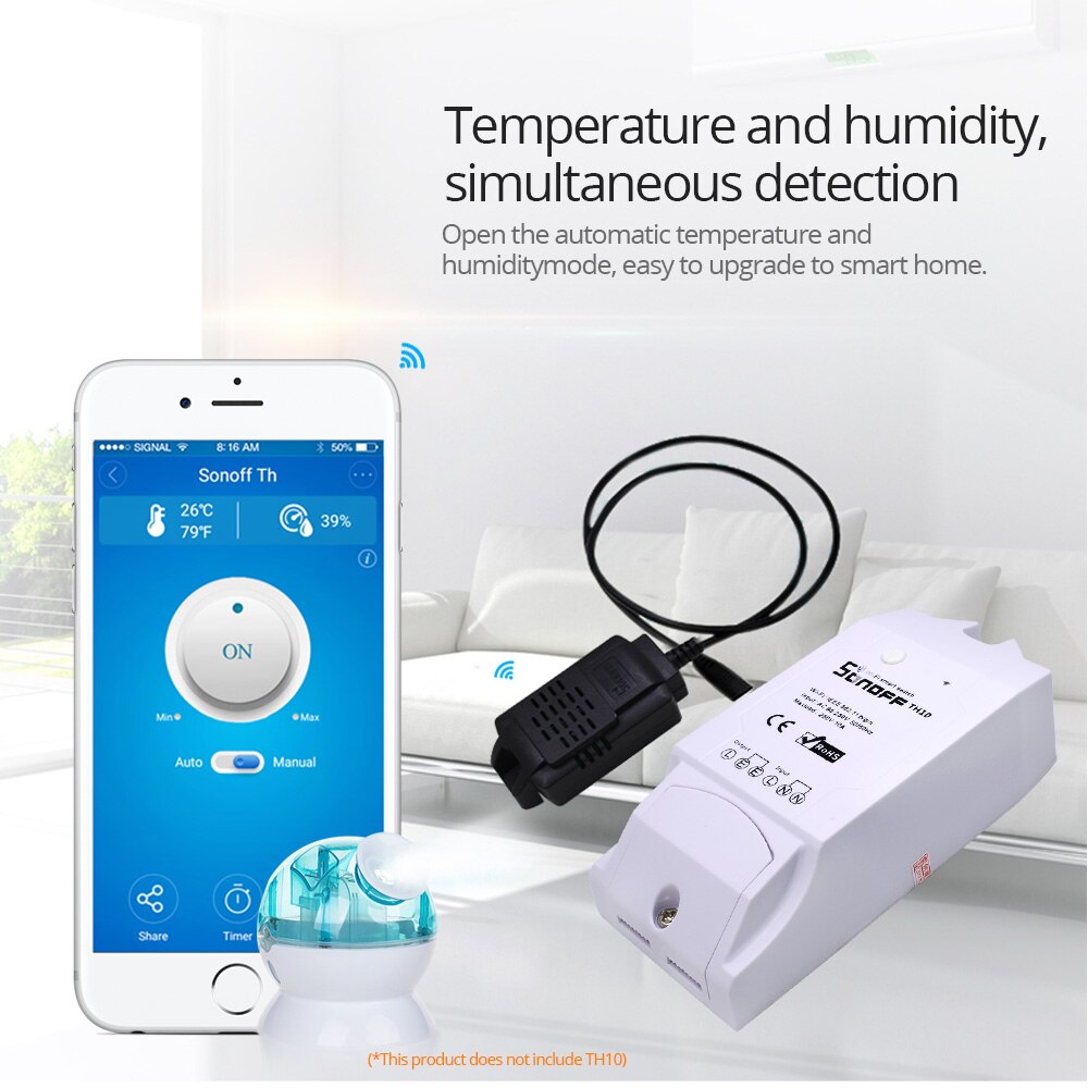 Sonoff sensor temperatur fugtighed sensor  si7021 sonde høj nøjagtighed monitor modul arbejde med sonoff  th10/th16 wifi switch