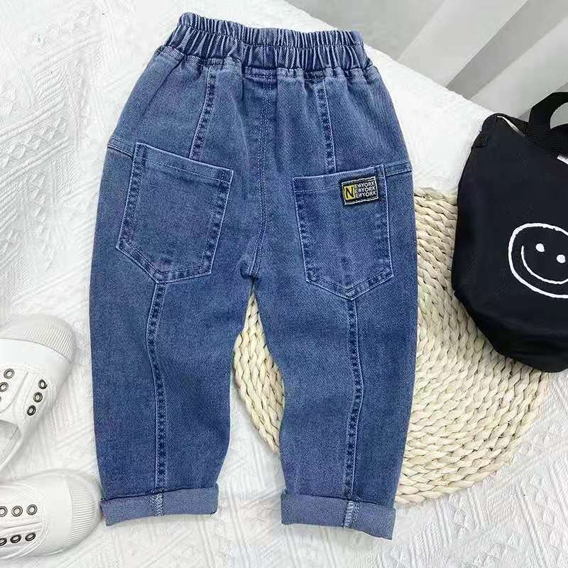 Abbigliamento per bambini ragazzi ragazze Jeans elasticizzati primavera e autunno nuovi pantaloni Casual coreani per bambini pantaloni per bambini pantaloni per neonato