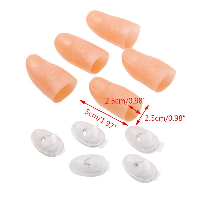 10Stck Lustige LED Licht Magie Finger Ärmeln Blinkende glühen Tumbs Halloween Party