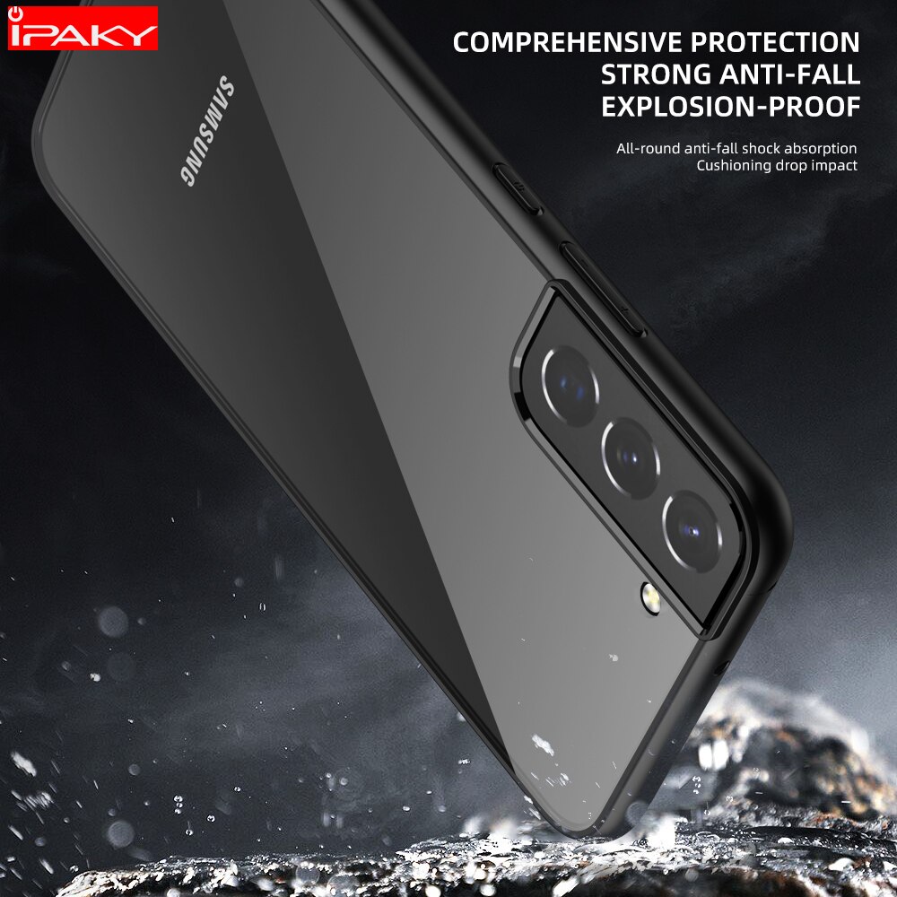 Ipaky Voor Samsung S22 Case S22 Plus Dunne Hd Transparante Tpu Acryl Hybrid Shockproof Case Voor Samsung Galaxy S22 Ultra case