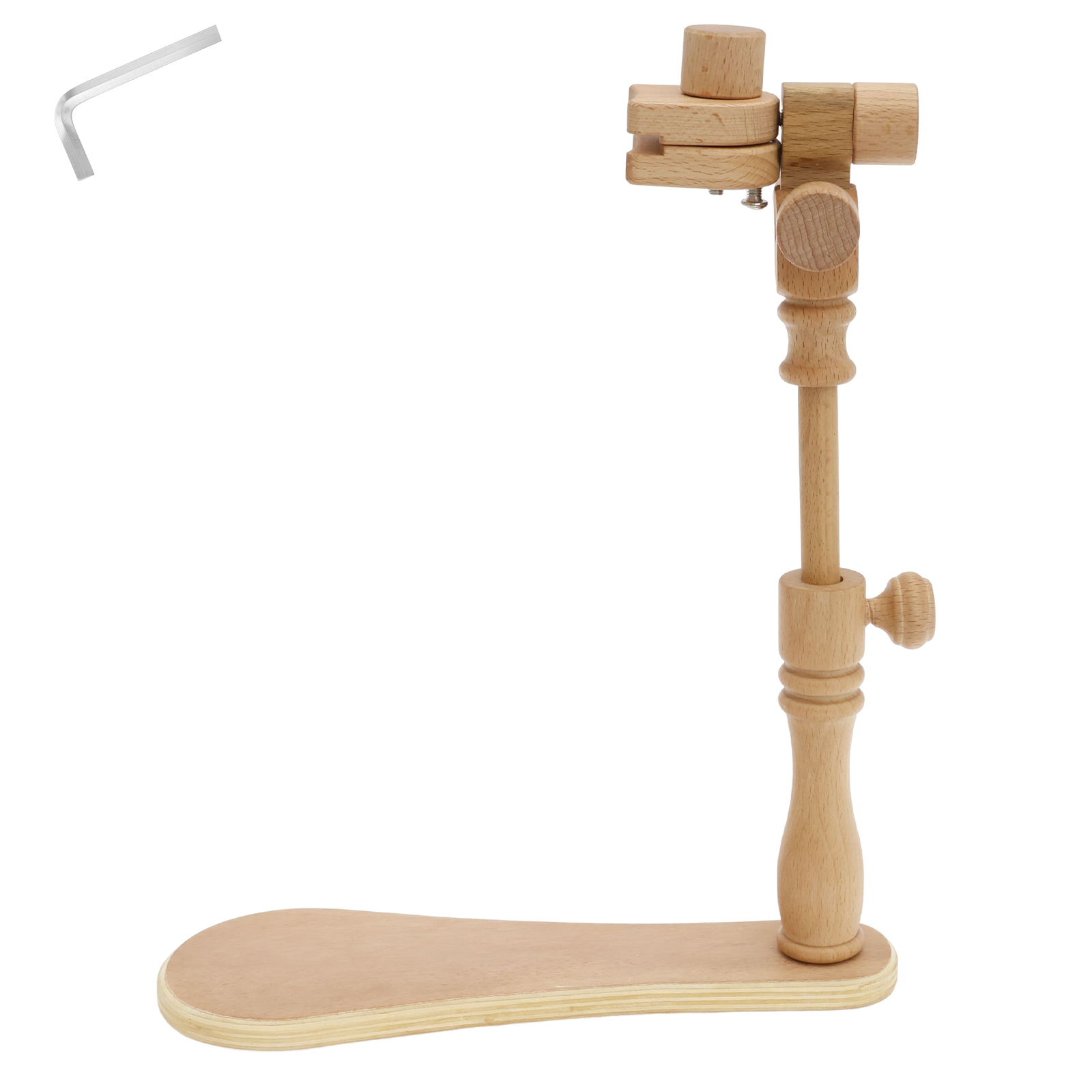 Stojak na obręcze robić haftu Regulowany stojak na ściegi krzyżykowe Wszechstronny uchwyt z drewna bukowego Obrotowy uchwyt na obręcze Narzędzie robić haftowania: Default Title