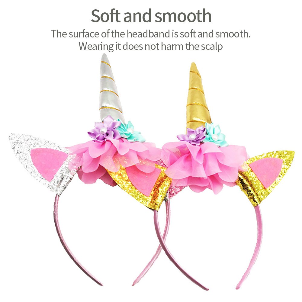 Halloween Party Unicorn Glowing Headband Unicorn Headband With Light For Prom Halloween Birthday Party