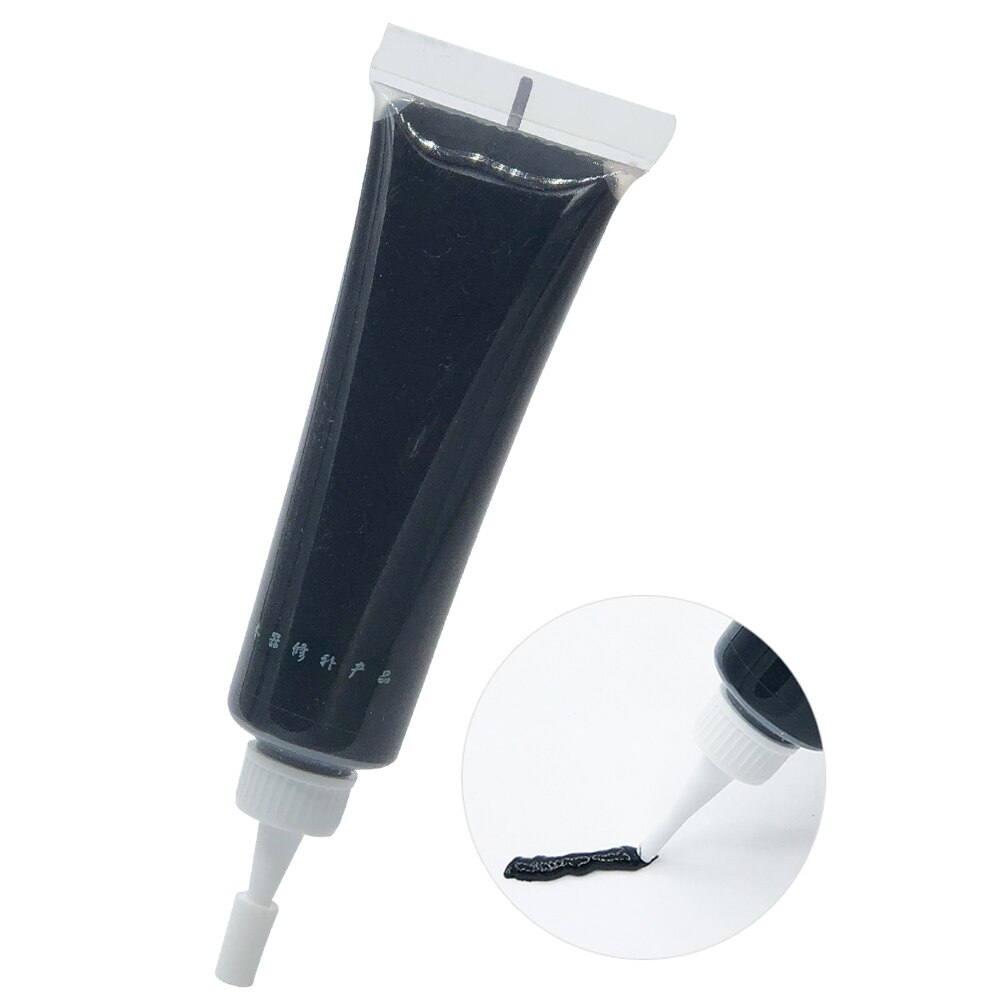 Pasta de reparación de muebles de madera, pintura de madera para puerta de madera, removedor de grietas con agujero para arañazos, 18g: black