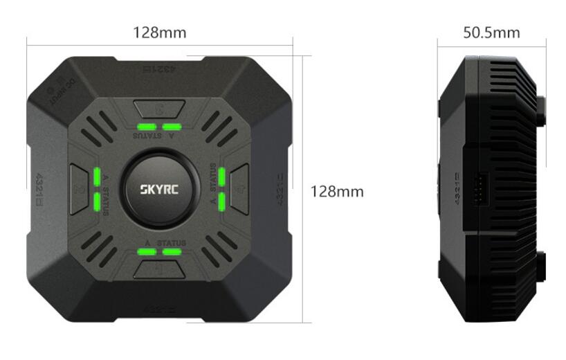 Skyrc E4Q Batterij Lader Snel Opladen 4 Kanaals Dc Multi Charger 5A 2 - 4S Lipo Voor Dji Batterij xiaomi Drone