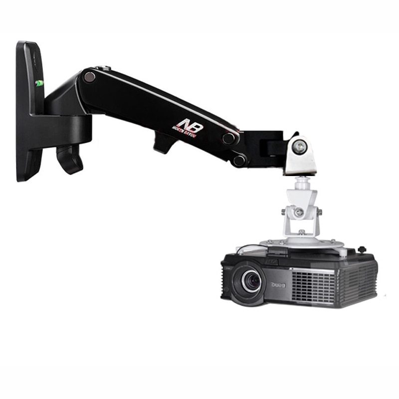 DL-F120PR3 universal projector wall mount stand gas spring 1-6kg with projector hook tray 3 holes 4 holes