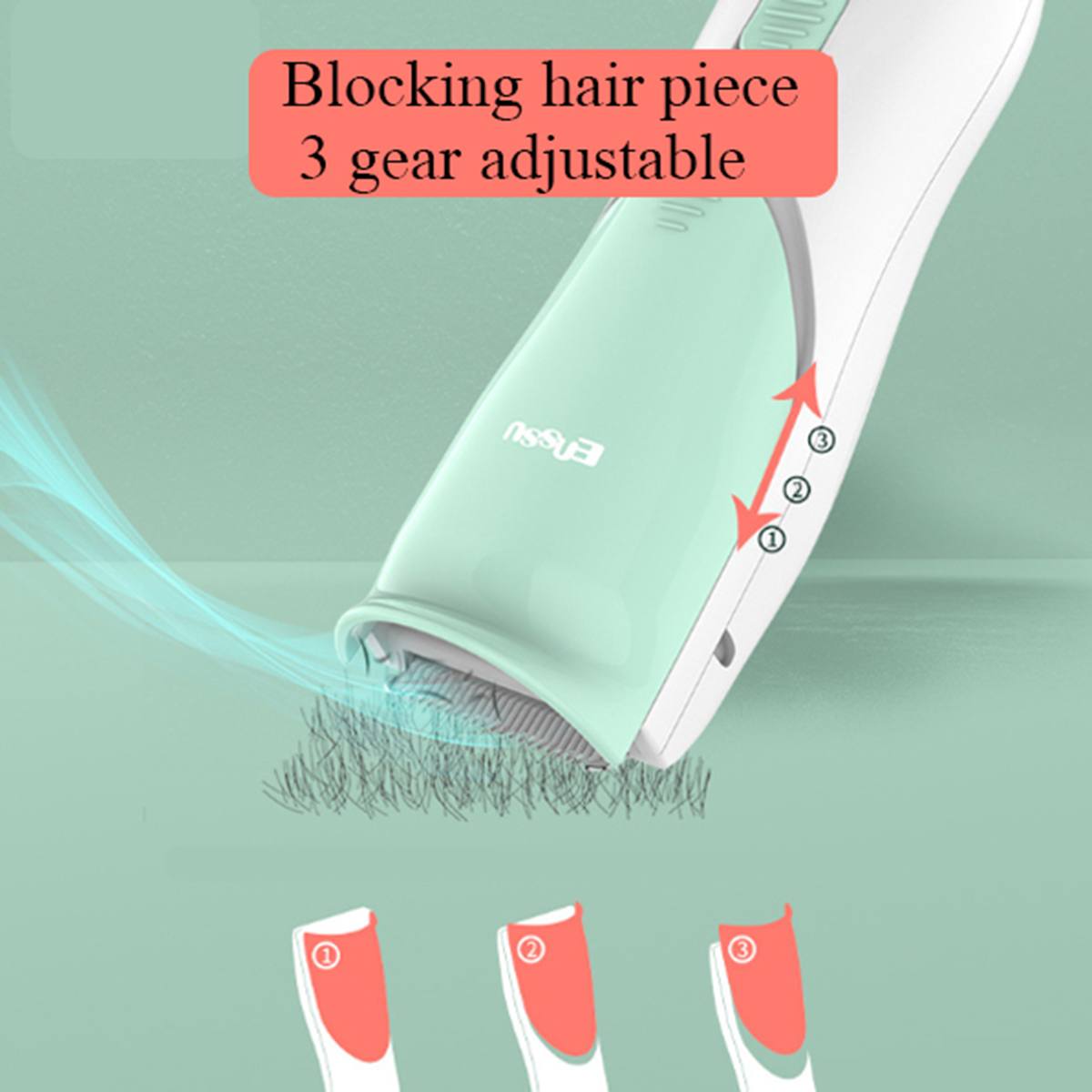 8 Stuks Baby Tondeuse Kind Tondeuse Elektrische Stille Trimmer Kind Stille Snijmachine Kids Baby Vrouwen Pet Hair scheerapparaat