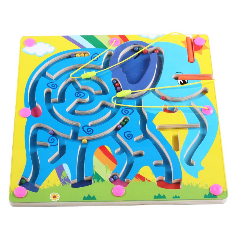 Kinder baum magnetic maze strich perlen puzzle intelligenz desktop-spielzeug früherziehung jungen mädchen holzspielzeug: 11