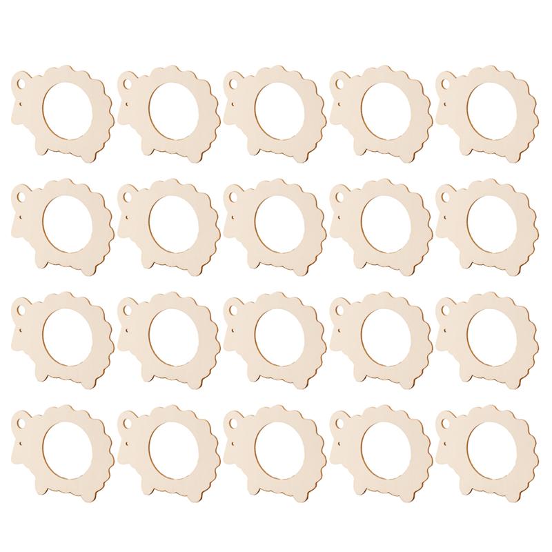 20PCS Rabbit Shape Wood Napkin Rings Napkin Buckles Party Napkin Holders Towel Buckles: 3