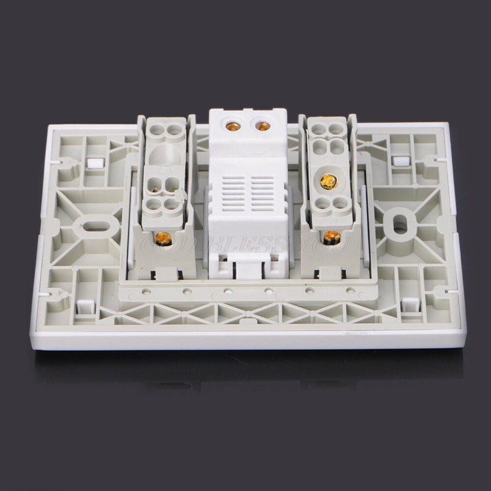 16A Wall Double Italian/Chile Plug Power Socket Adapter Dual USB Ports Panel 5V 1A ABS Sockets