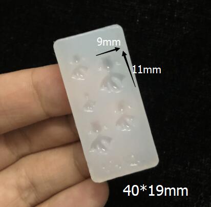 DIY Mini Goldfish Mold Transparent Silicone Mold for Resin Craft 3D Small Fish Decoration Making Tool Epoxy Resin Molds: mini