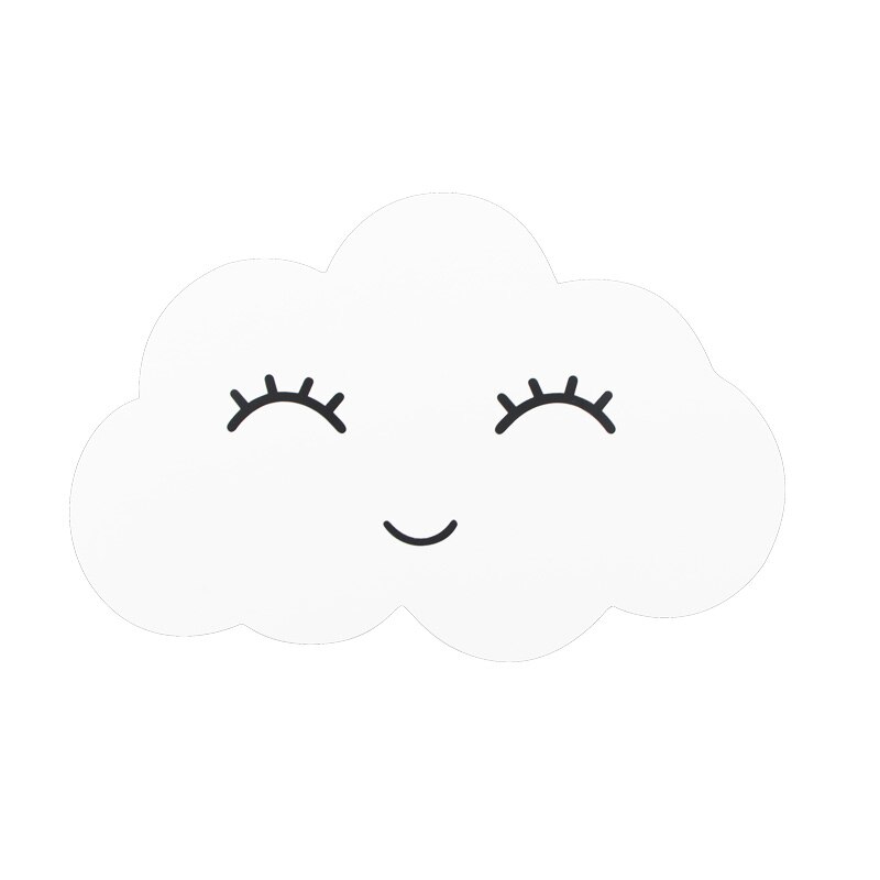 Beautiful 3D DIY Rainbow Clouds Wall Poster Stickers Bedroom In Wall Sticker Kids Room Home Decor Wood Plate Wooden Wall Decor: gray