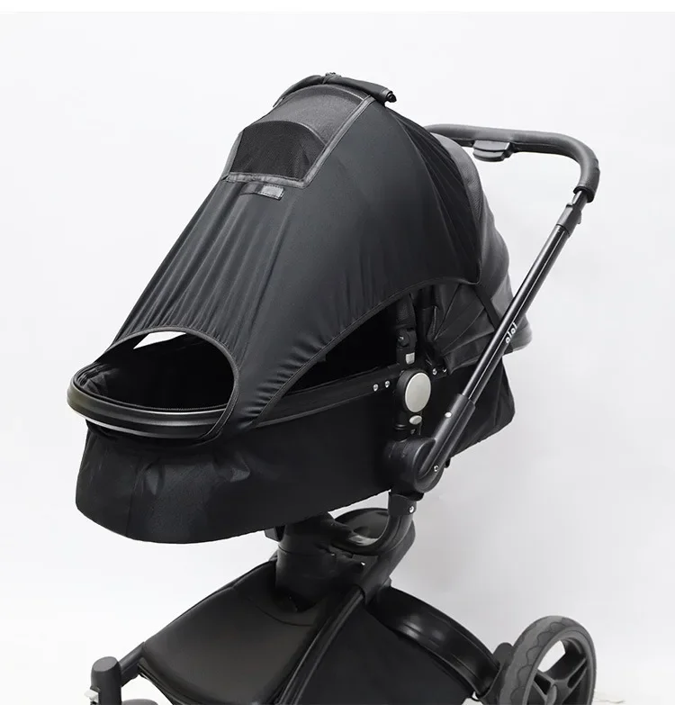 Zonnescherm voor kinderwagen, verlengstuk, beschermkap, hoes voor buggy, zonwerende regenhoes, uv-bestendige hoes