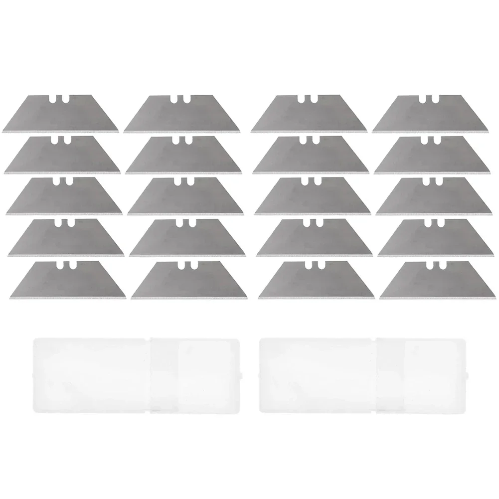 20 Pz Set Lama Trapezoidale Lama di Ricambio Strumento di Taglio Artigianale Multifunzione 60×18mm Coltelli Lama Utensili A Mano