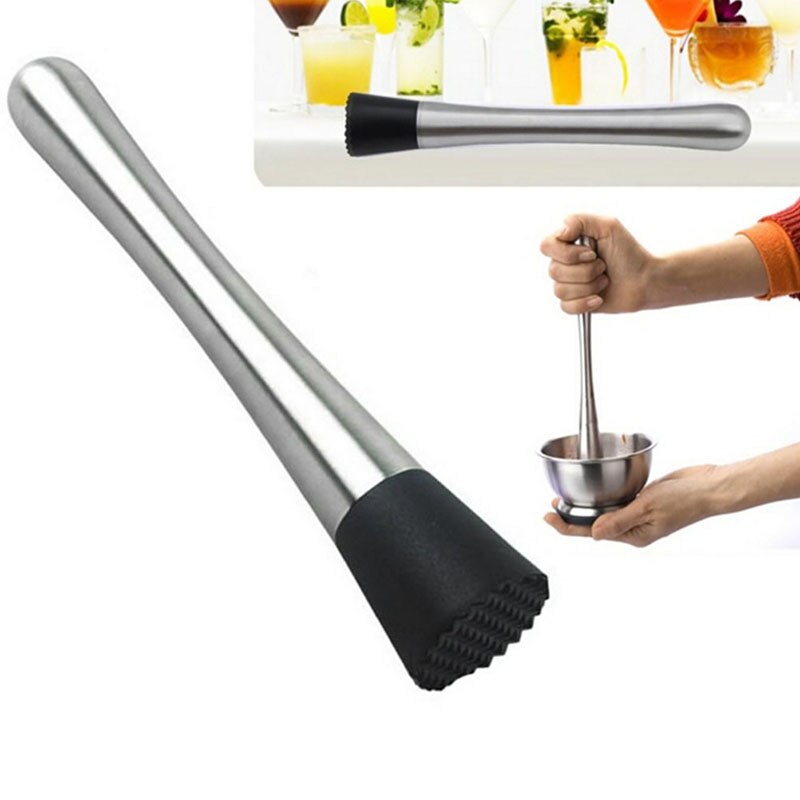 Stainless Steel lemon metal masher Stir Homebrew DIY Ice Cube Mixer Cocktail Shaker Bar Accessories Tools