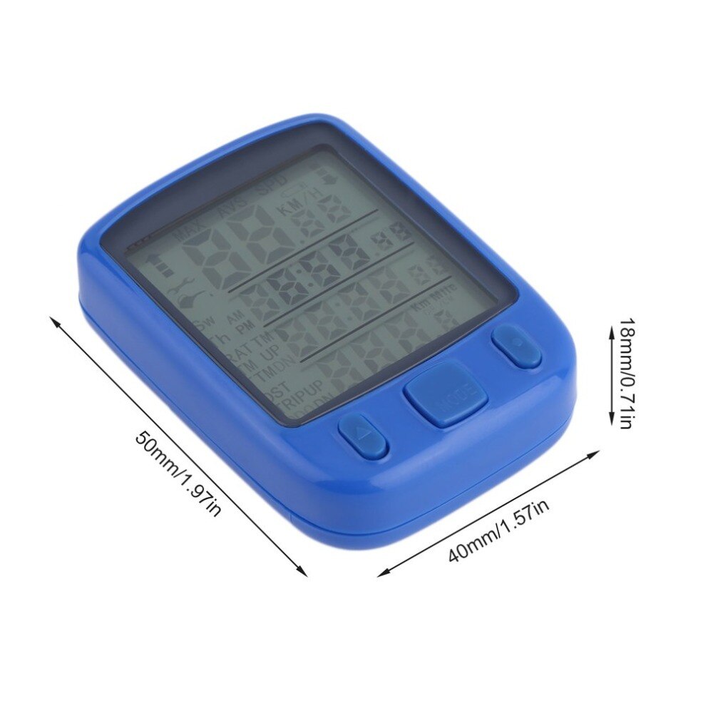 Cycle Bicycle Bike LCD Computer Odometer Speedometer With Backlight Monitor Bikes' Speed Distance And Riding Time