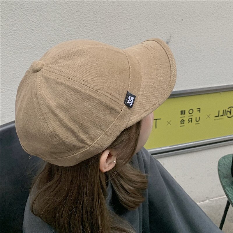 De ala corta tapa de Puerto hembra estilo retro marea Otoño e Invierno adecuado para el rostro de la versión coreana de La casual salvaje gorra de béisbol