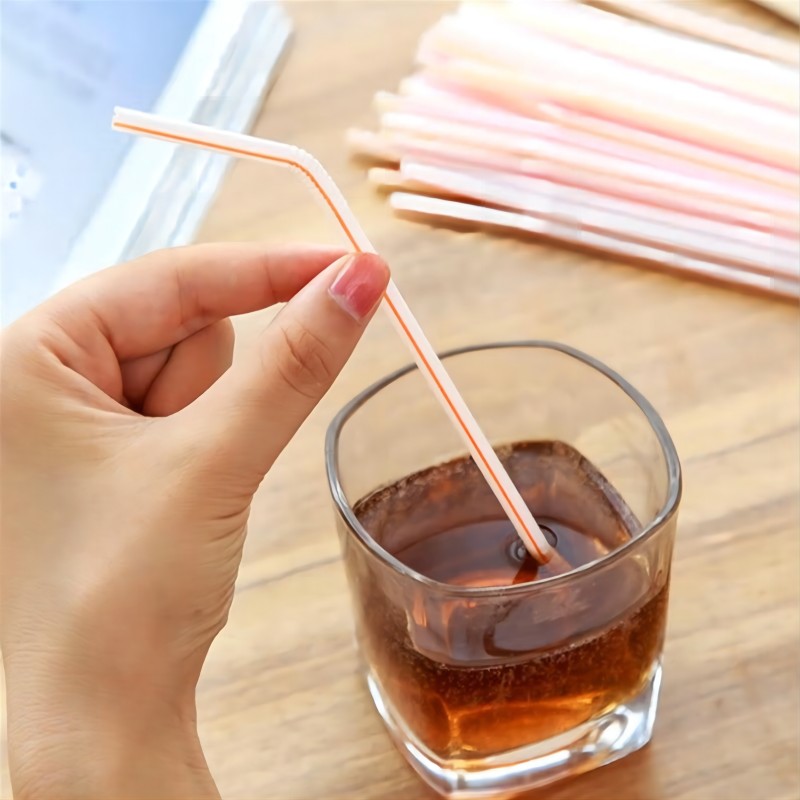 50-1000 stk. flerfarvede sugerør kunststof sugerør til bryllupsfestartikler drikkevarekøkken cocktail sugerør