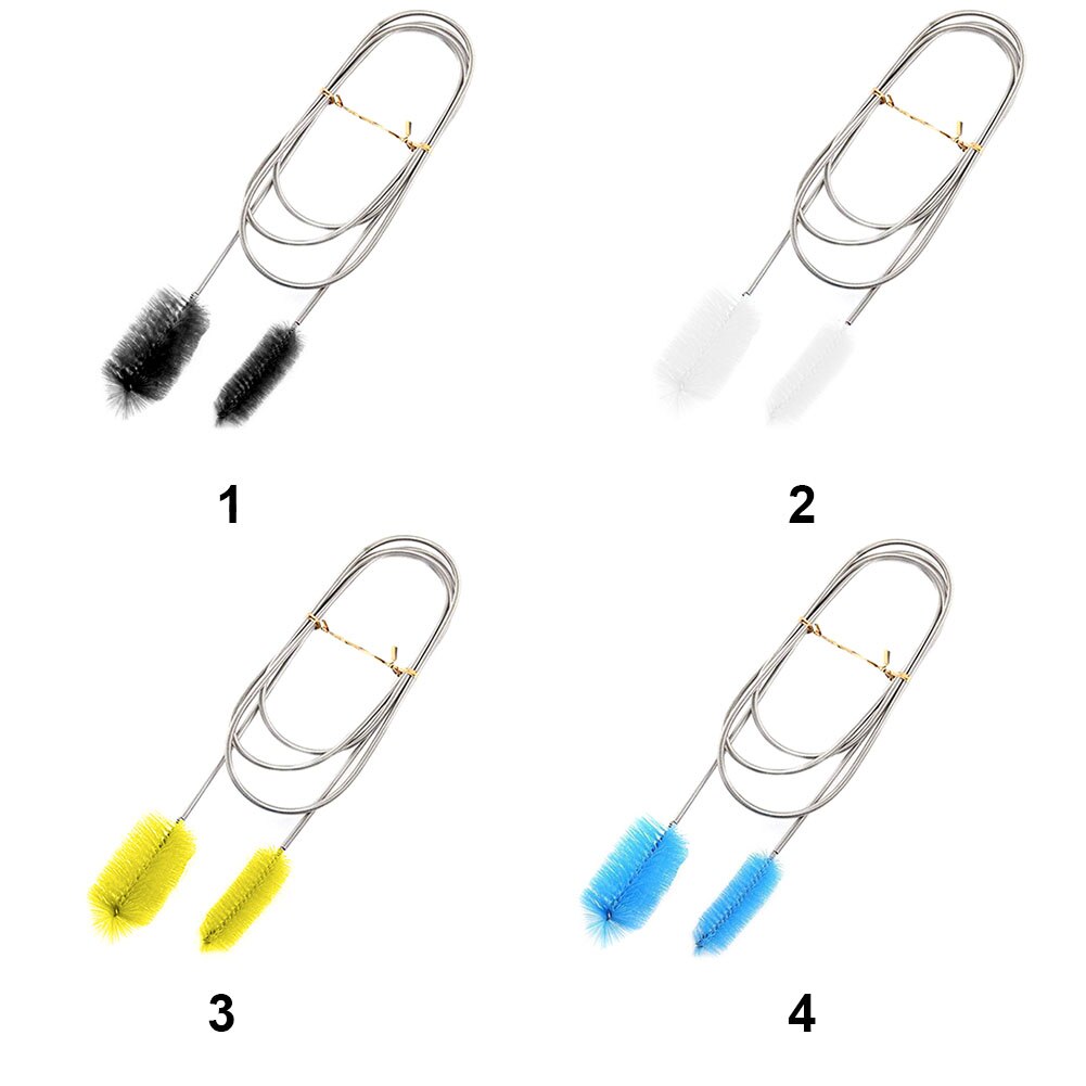 Double Ended Hose Multifunctional Air Tube Aquarium Flexible Stainless Steel Cleaning Brush Water Filter Nylon Pipe
